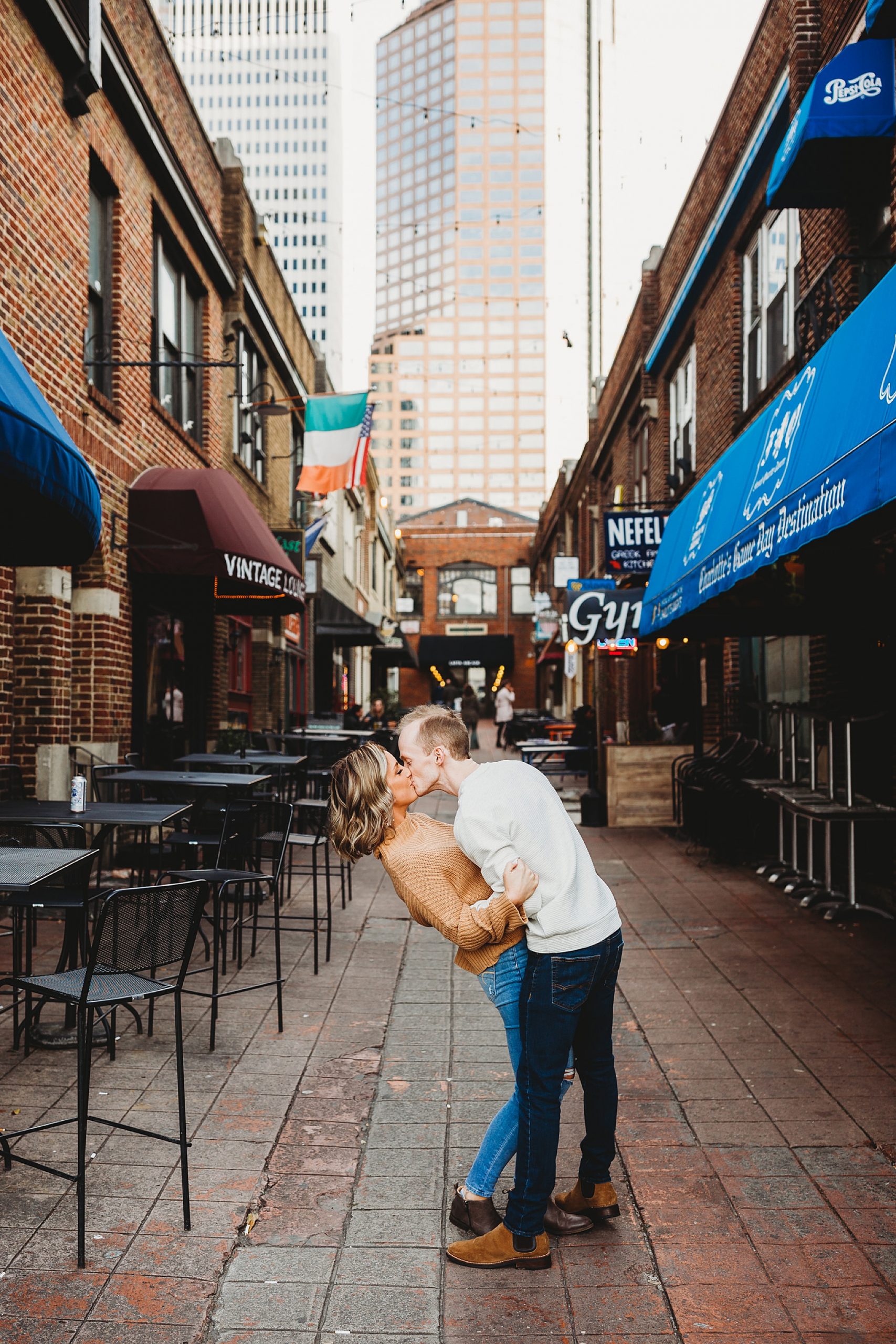 downtown Charlotte: NC engagement photographer
