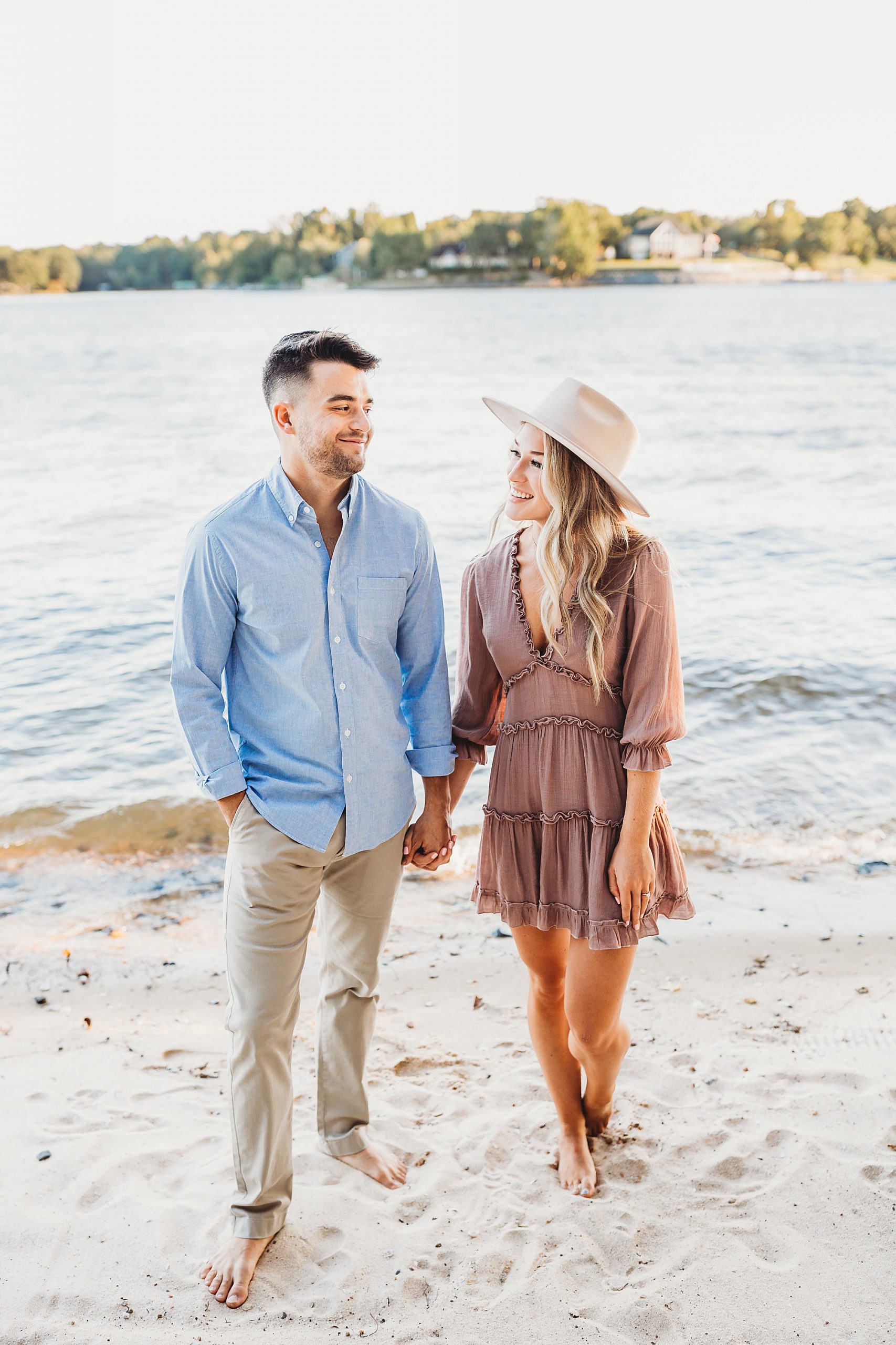 engagement photos by the lake
